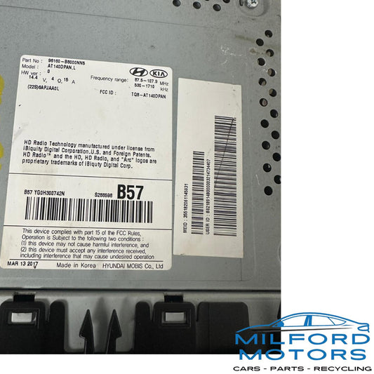 Used OEM Radio Receiver Unit - 2017-2019 Hyundai Santa Fe - US Market - Without Navigation - 96160-B8000NN5
