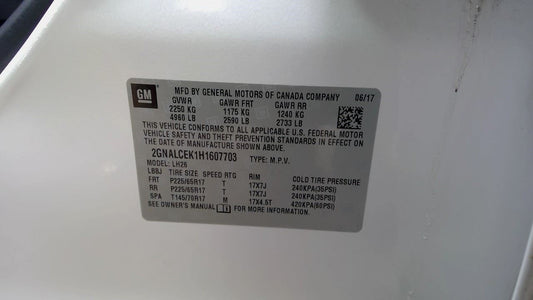 Used 2015-2017 Chevy Equinox / GMC Terrain AWD 2.4L Engine – 33,478 Miles