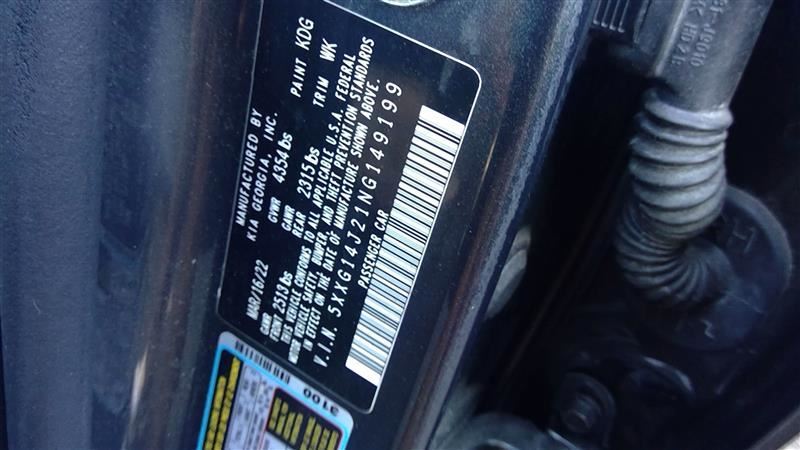 Used 2022 KIA K5 1.6L TURBO Engine
