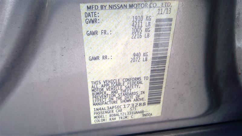Used 2013-2014 Nissan Altima 2.5L QR25DE Engine – 130,748 Miles