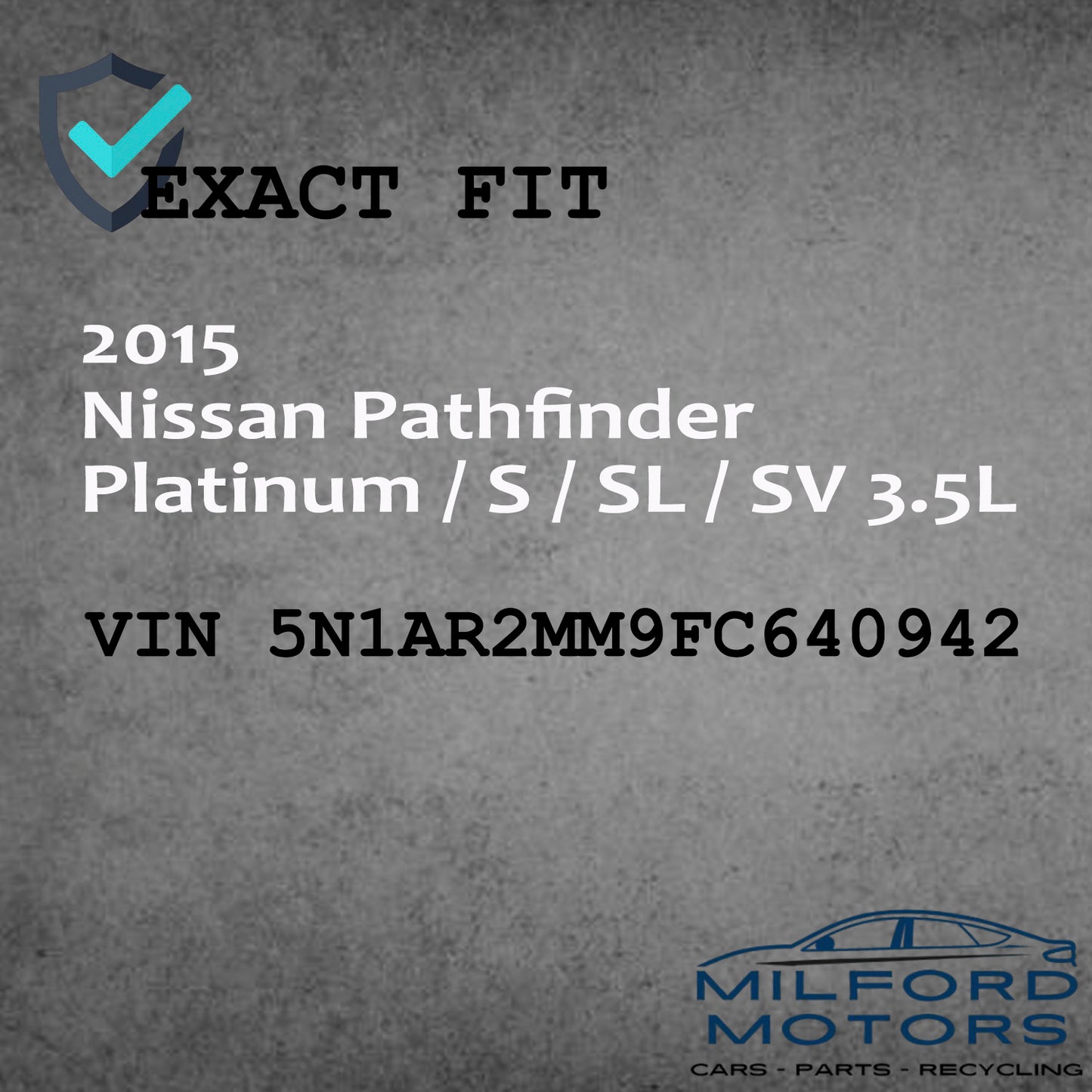 Instrument Speedometer Head/Cluster Fits 2015 Nissan Pathfinder 3.5L