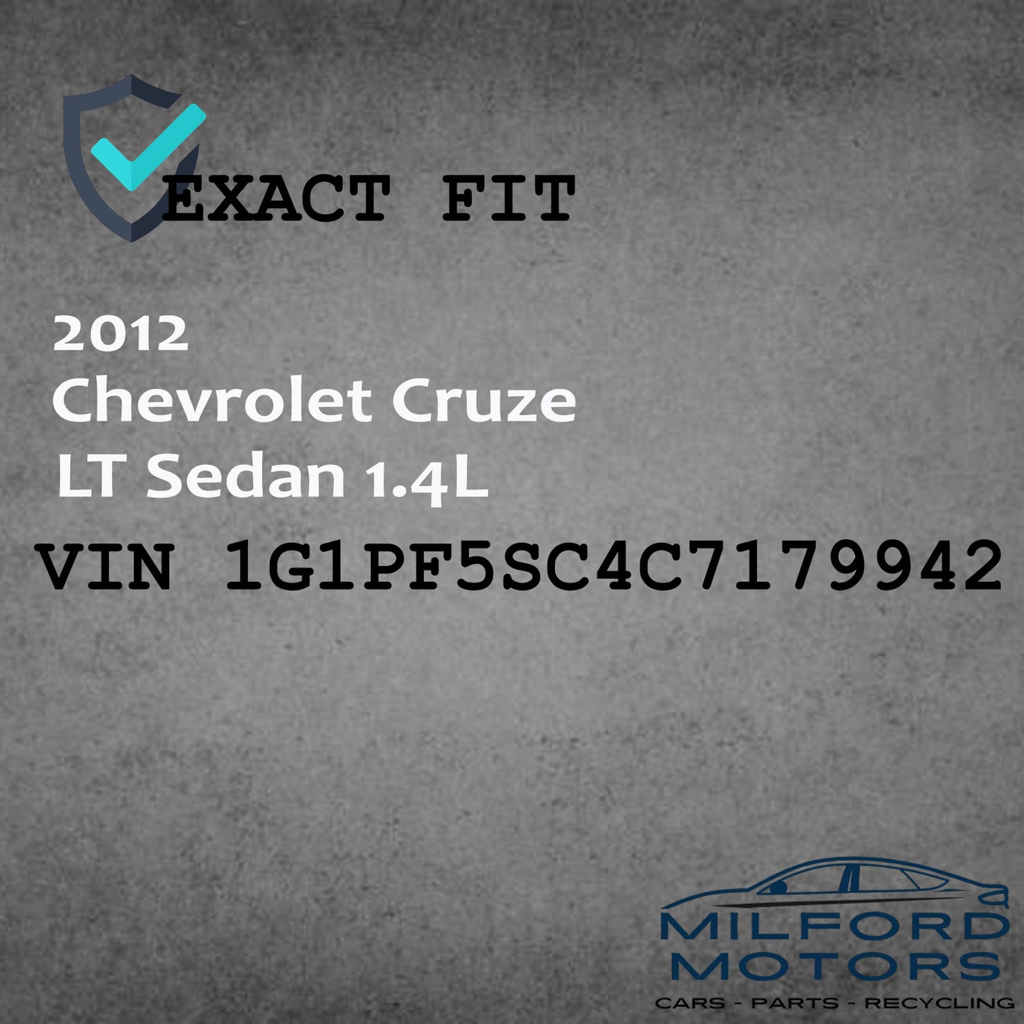 Electronic Control Module Engine/Motor Fits 12-2016 Chevrolet Cruze LT 1.4L