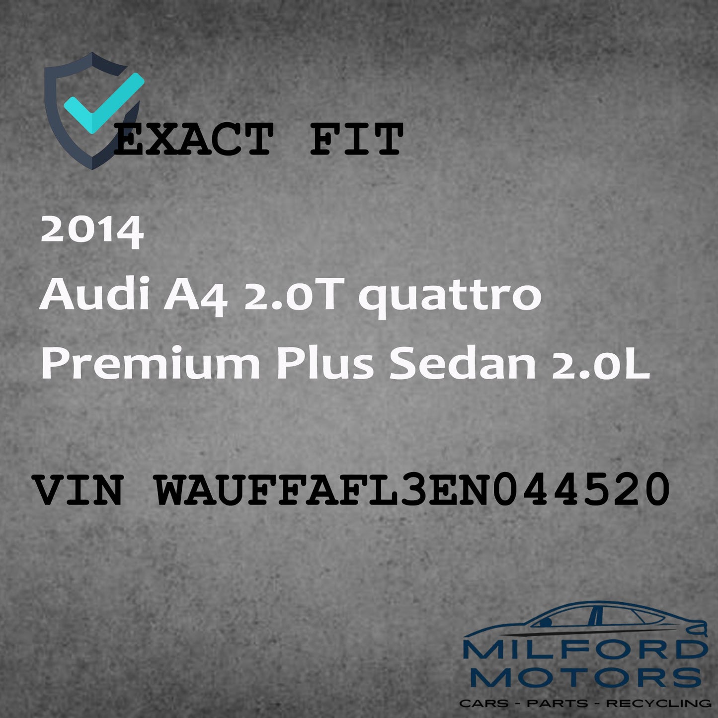 Used Driver Side Sun Visor Roof Illuminated Fits 13-2016 Audi A4 2.0T Sedan 2.0L