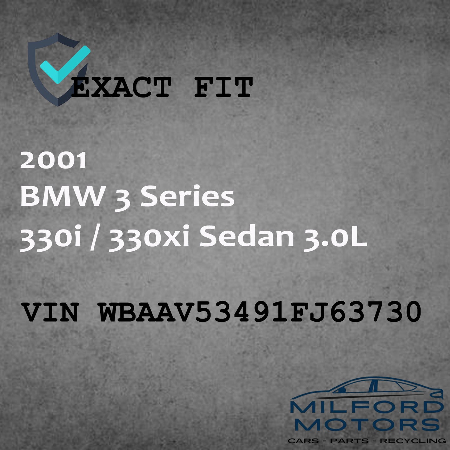 TRANSMISSION COMPUTER (TCM) Auto Trans RWD 2001-2003 BMW 3 Series Sedan 3.0L