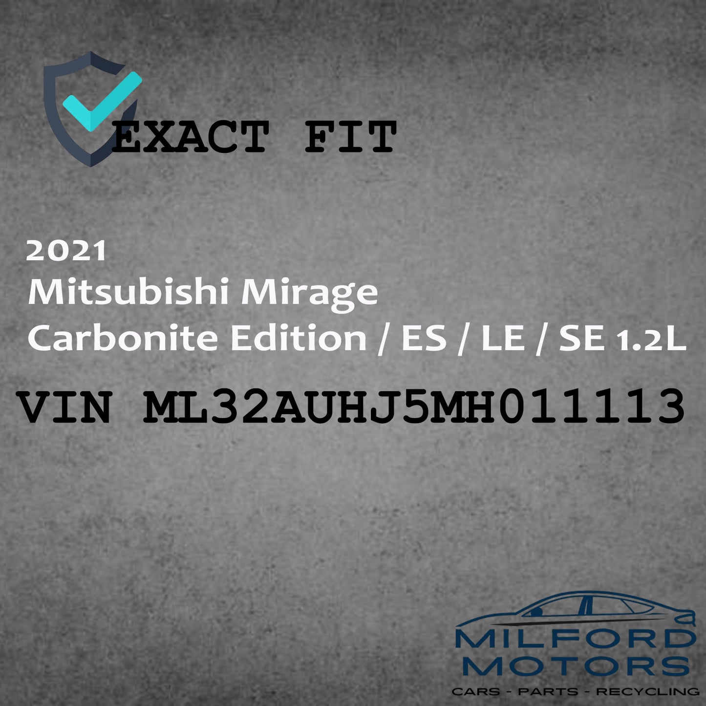 Used Control Unit Camera Projector Fits For 2021 Mitsubishi Mirage Hatch 1.2L