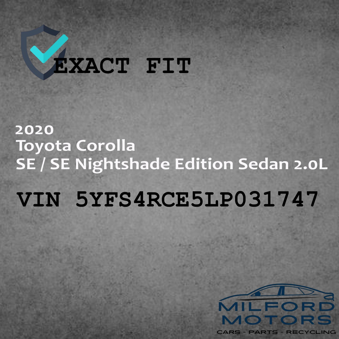 USED Air Vent Miscellaneous Part Fits 2020 Toyota Corolla Sedan 2.0L