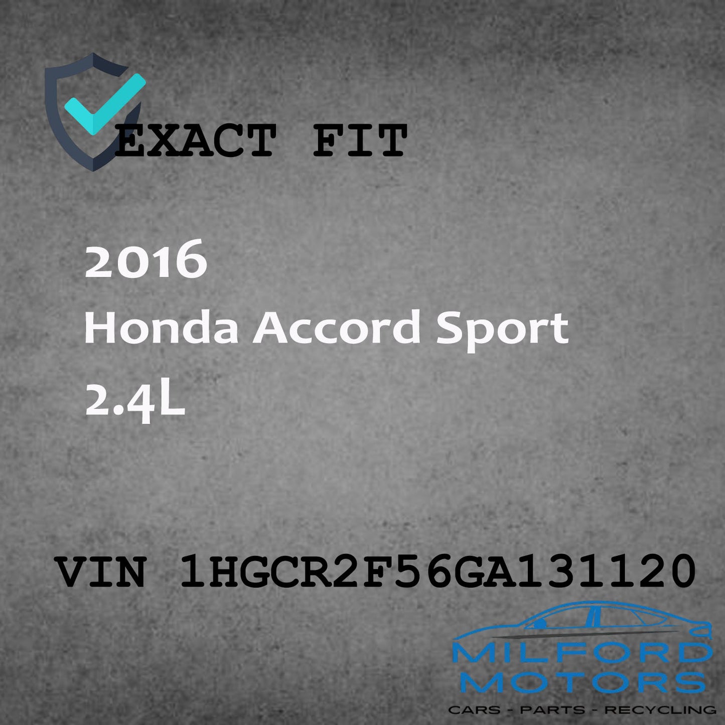 USED Radio Audio with Face Panel and Receiver Fits for 2016 Accord Sport 2.4L