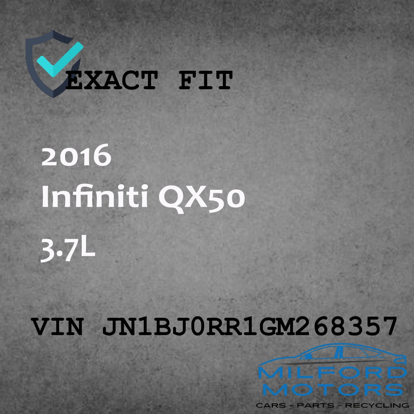 Radio Audio with Equipment AM/FM/CD Fits for 2016-2017 Infiniti QX50 3.7L