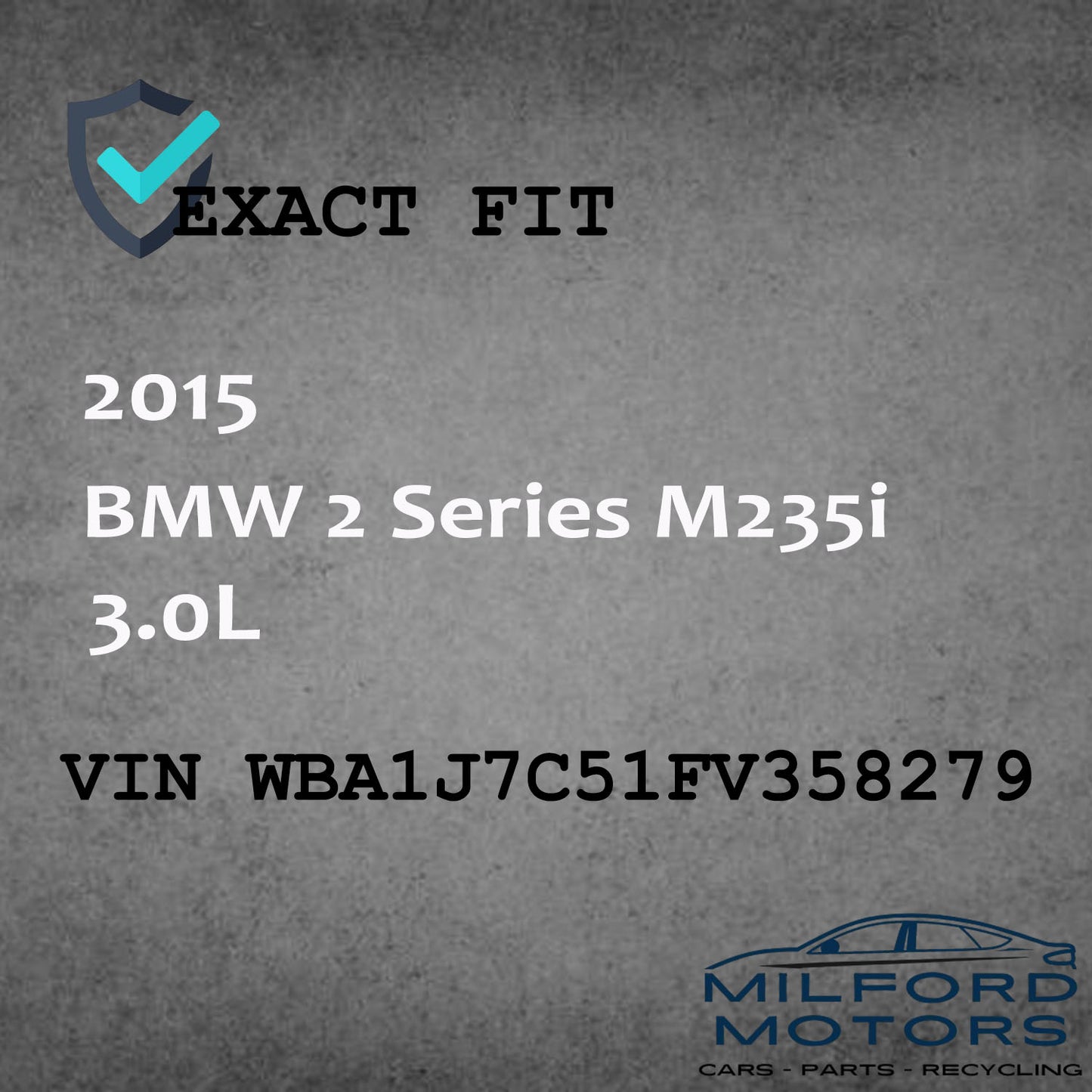 Wheel Rim 18X7-1/2 Fits for 2014-2020 BMW 2 Series M235i 3.0L