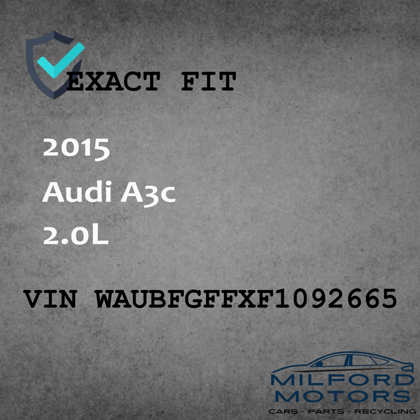 Left Driver Side Tail Light Fits for 2015-2016 Audi A3 S3 2.0L