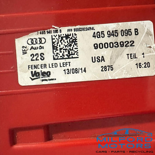 Left Driver Side Tail Light Fits for 2012-2015 Audi A6 2.0L