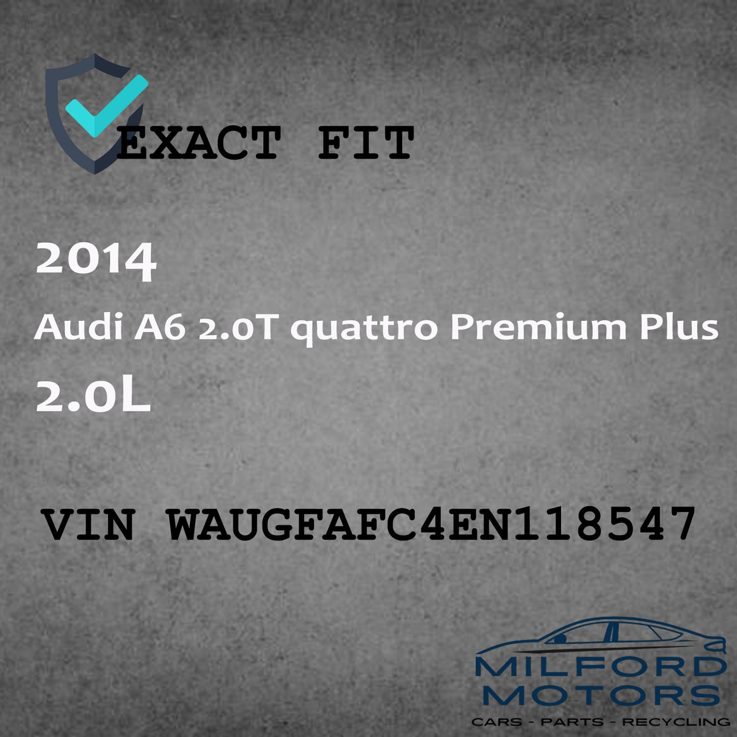 Left Driver Side Tail Light Fits for 2012-2015 Audi A6 2.0L