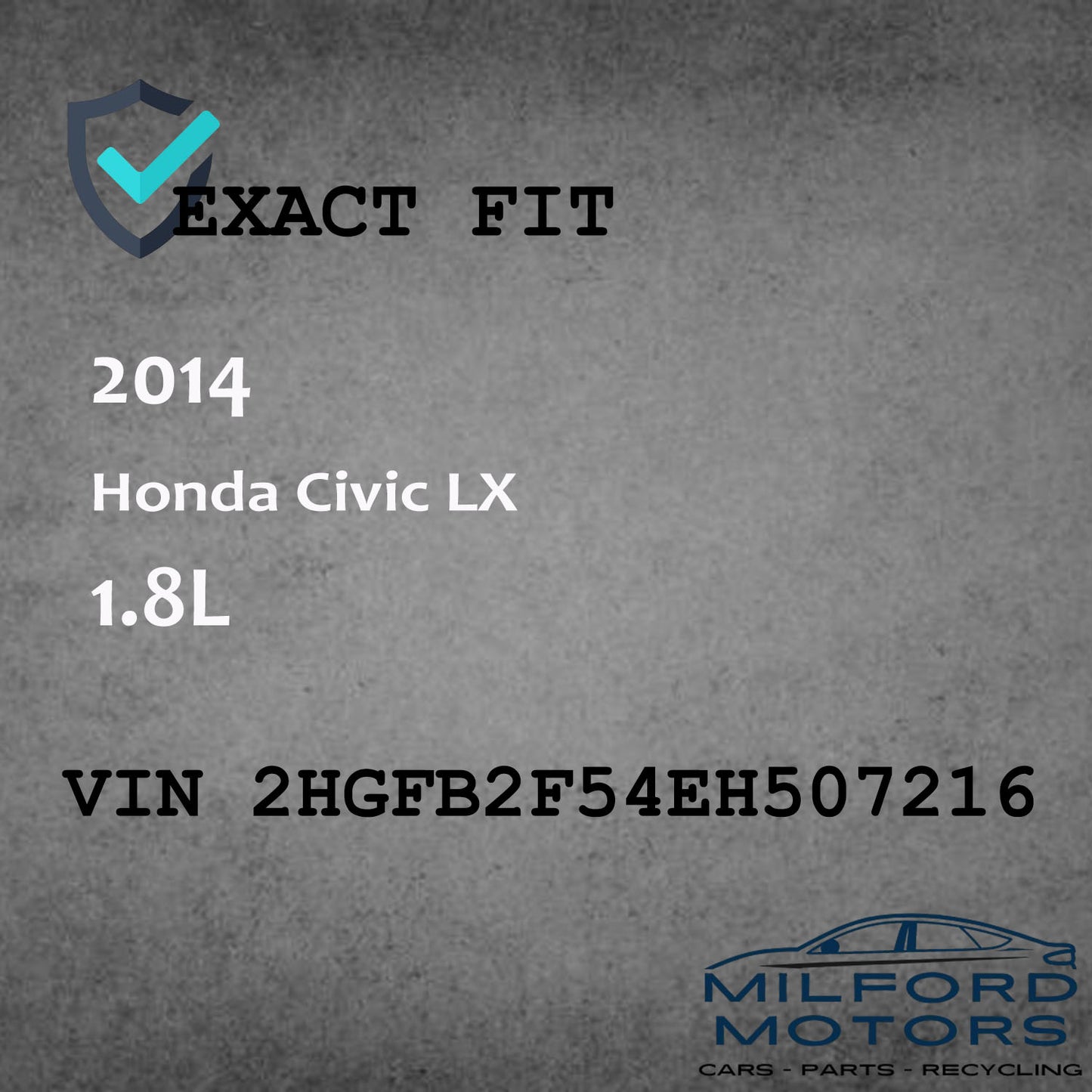 Right Passenger Side Tail Light Fits for 2013-2015 Honda Civic LX 1.8L