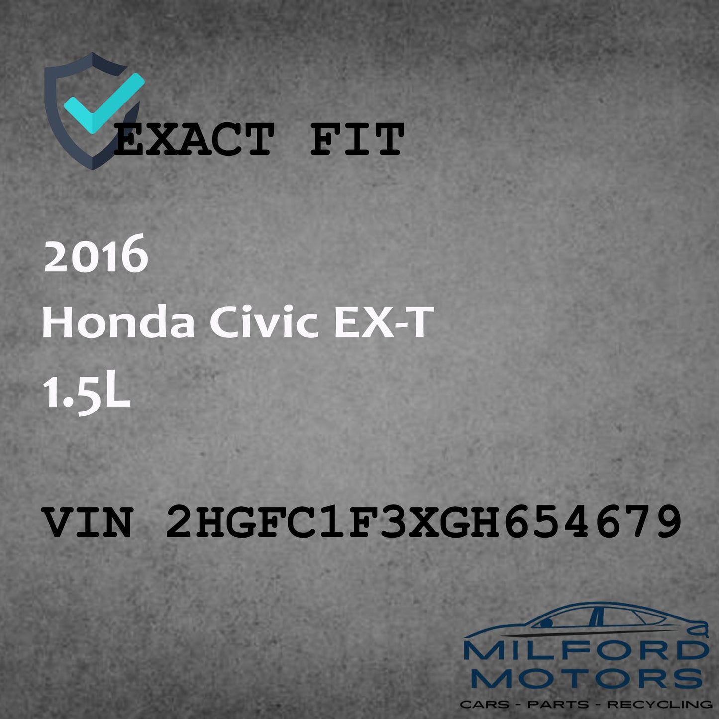 Left Driver Side Tail Light Fits for 2016-2021 Honda Civic EX-T 1.5L