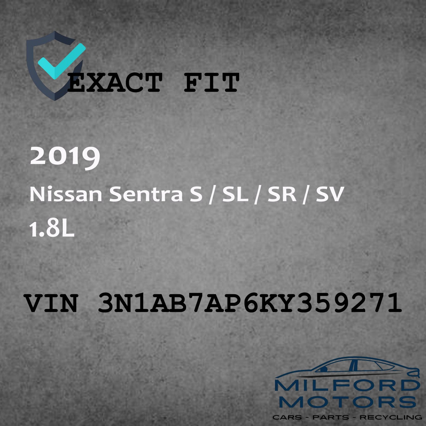 Passenger Side View Mirror Fits for 2018-2019 Nissan Sentra 1.8L