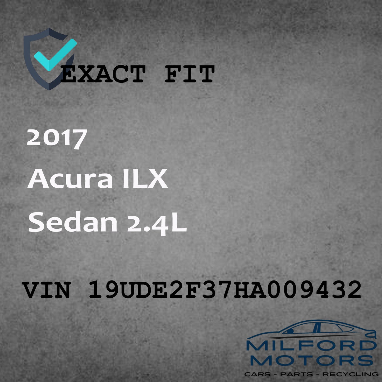 Used Radio Audio Receiver w/o Navigation 2016-2017 ILX Sedan 2.4L