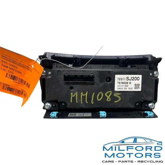 Black Manual Single Zone Temperature Control 2019-2021 Subaru Forester 2.5L