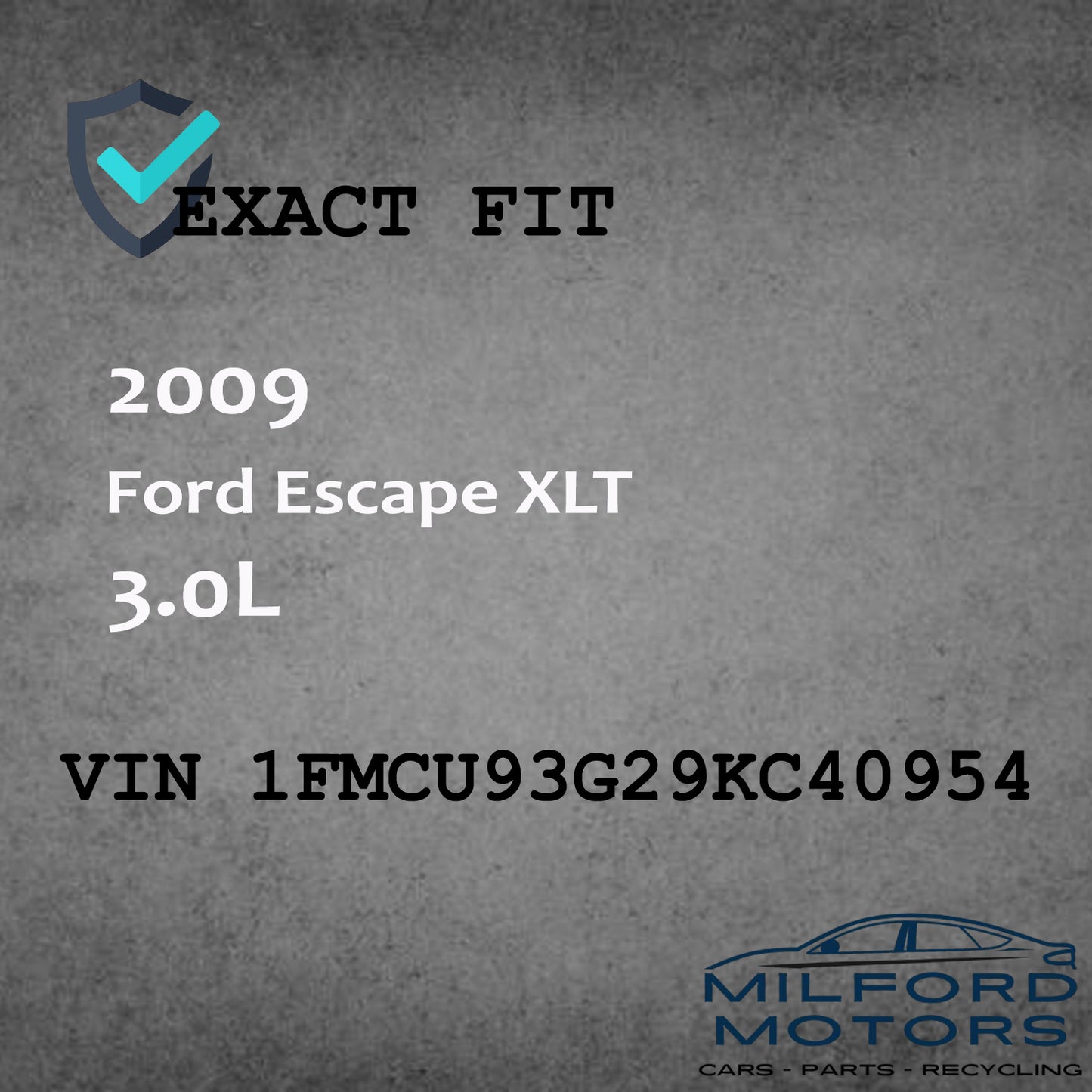 Black Passenger Side View Mirror Fits for 2008-2009 Ford Escape XLT 3.0L