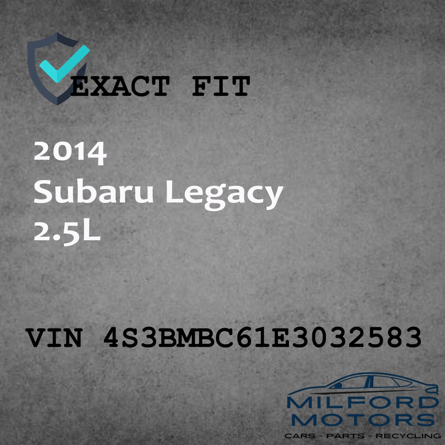 Instrument Speedometer Head/Cluster Fits 2013-2014 Subaru Legacy A.T (CVT) 2.5L