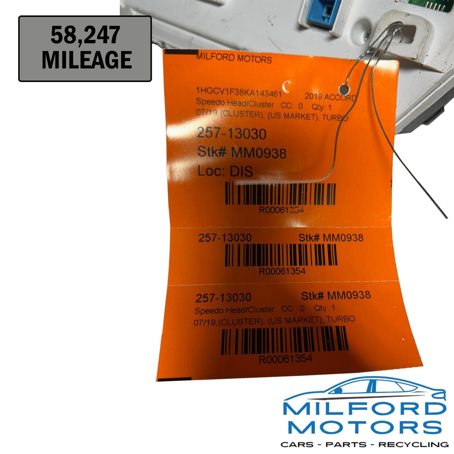 Instrument Speedometer Head/Cluster Fits 2018-2020 Accord Sport Sedan 1.5L