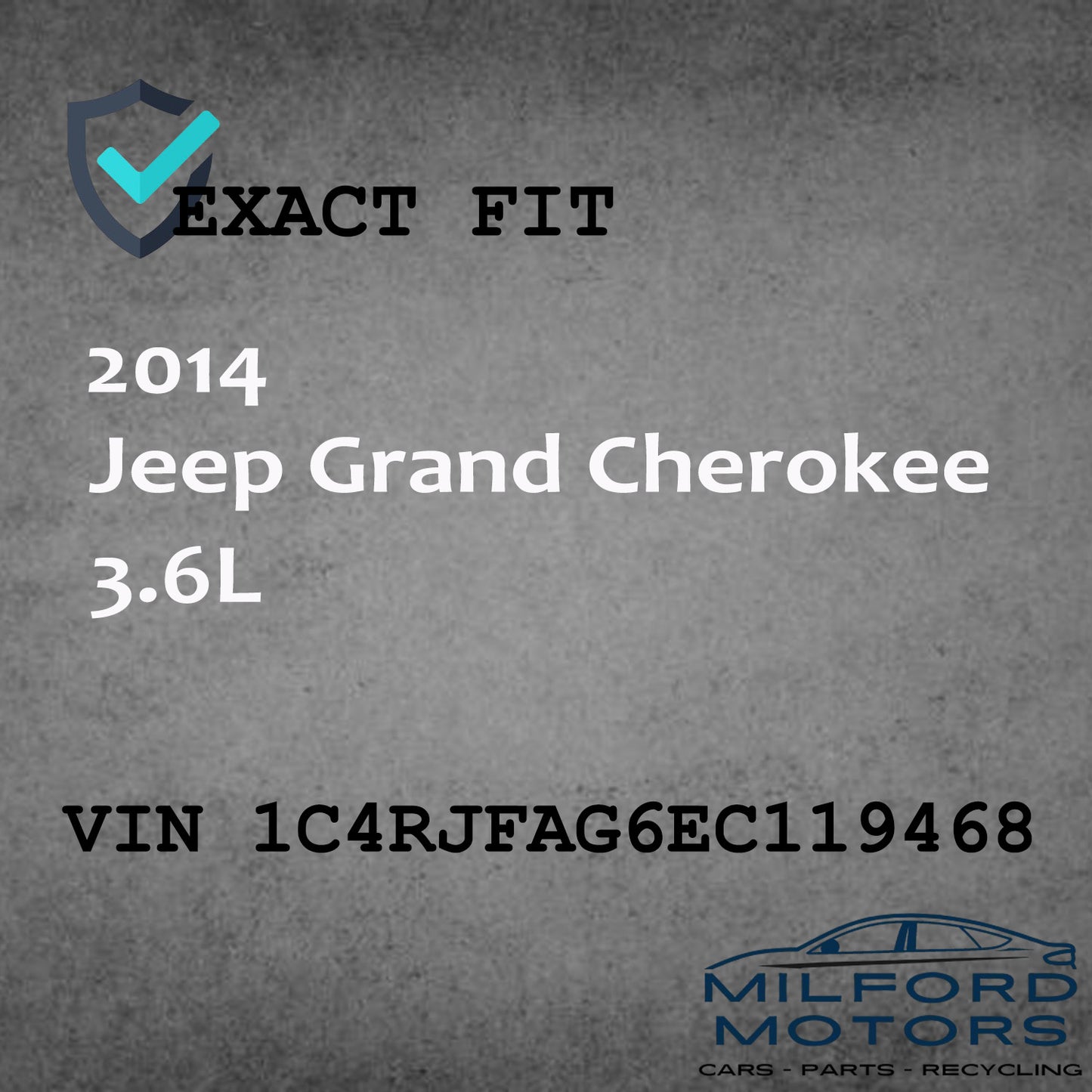 Silver Face w/ Tachometer Speedometer Head/Cluster Fits 2014 Grand Cherokee 3.6L