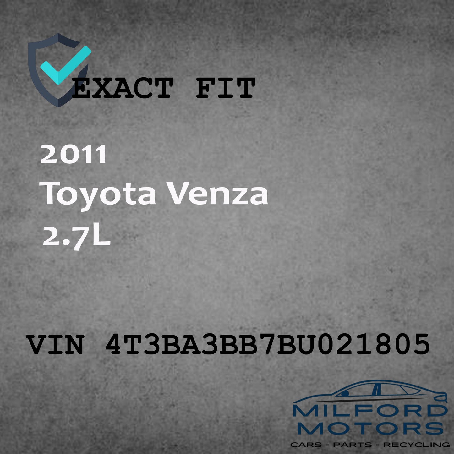 Instrument Speedometer Head/Cluster Fits 2011-2012 Toyota Venza AWD 2.7L