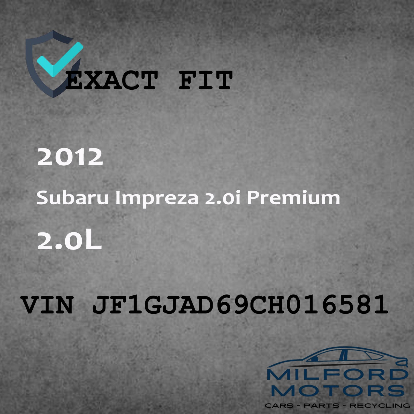 Blue Driver Side View Mirror Fits for 2012-2014 Impreza Premium 2.0L