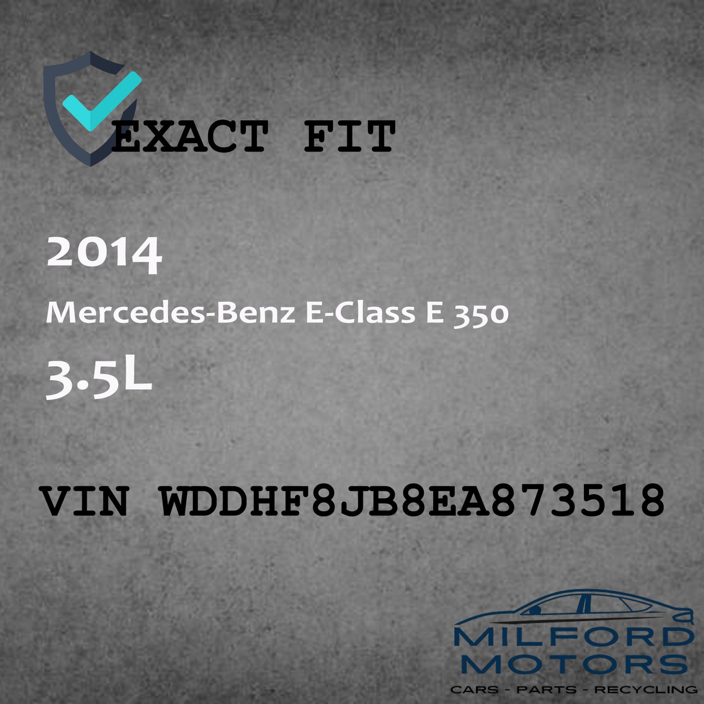 Speedometer Head/Cluster Fits 2014 Mercedes-Benz E300 E350 E550 3.5L