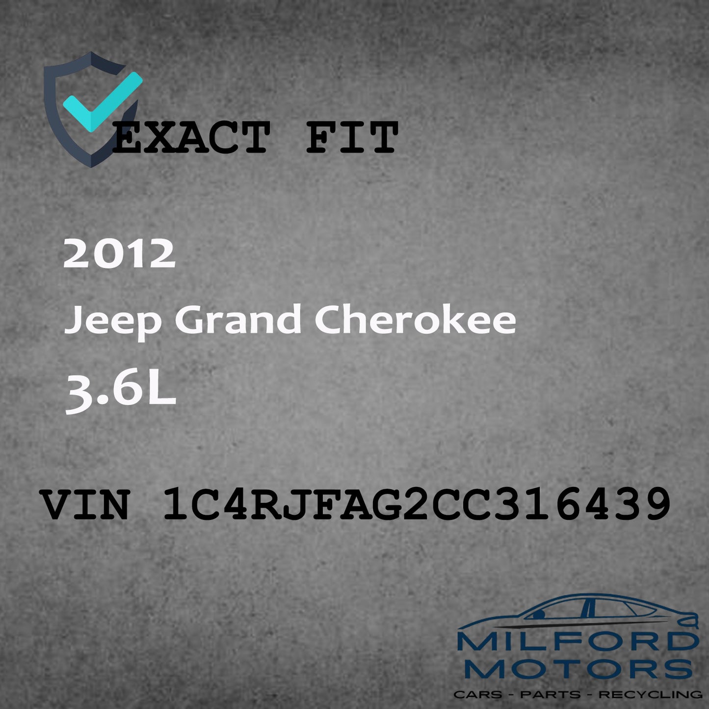 Steering Wheel Air Bag Fits for 2012 Jeep Grand Cherokee 3.6L