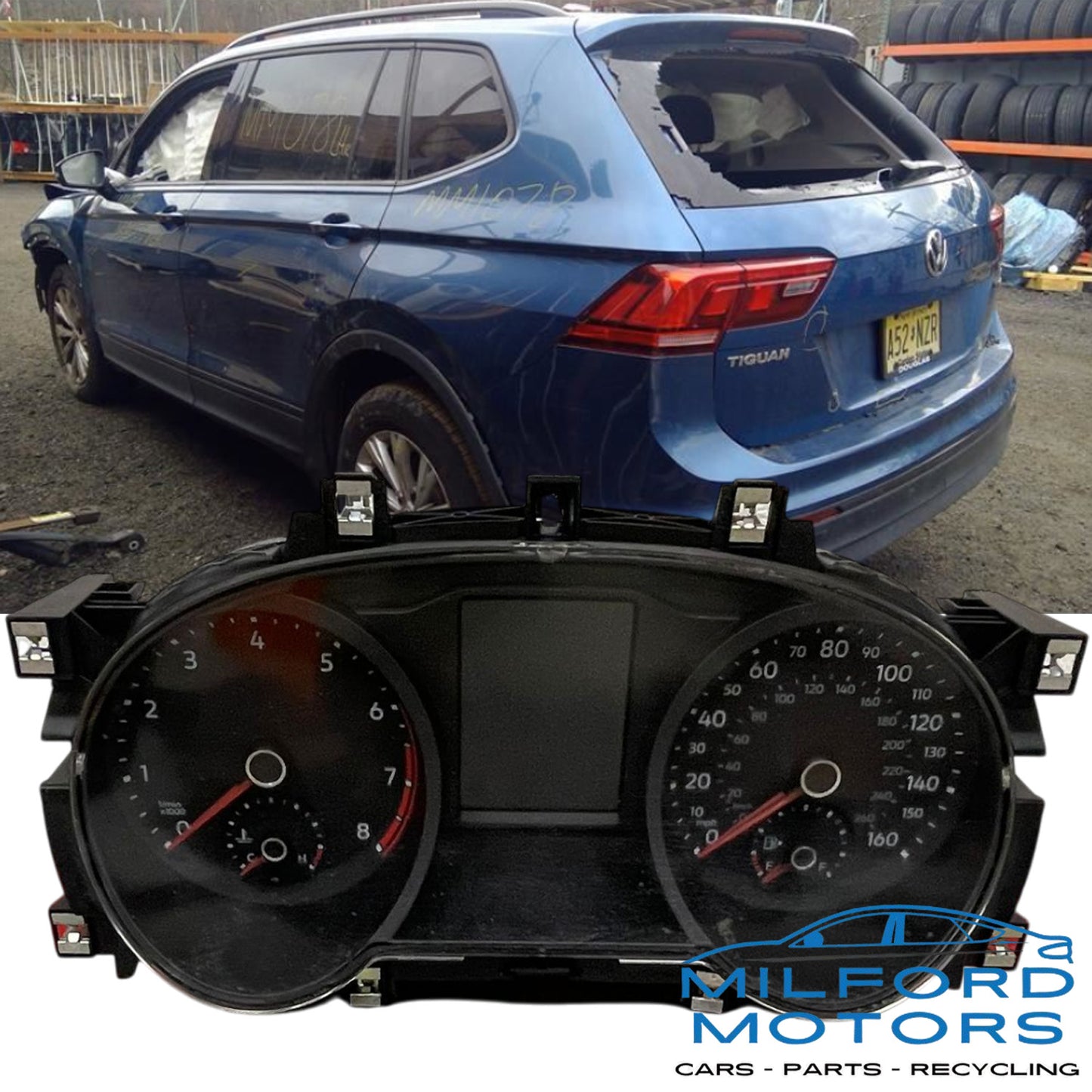 Analog Speedometer Head/Cluster Fits 2018-2019 VW Tiguan S 4Motion 2.0L