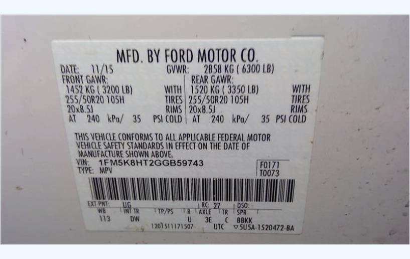 Passenger Right Side Front Door Assembly Fits 2011-2017 Ford Explorer 3.5L