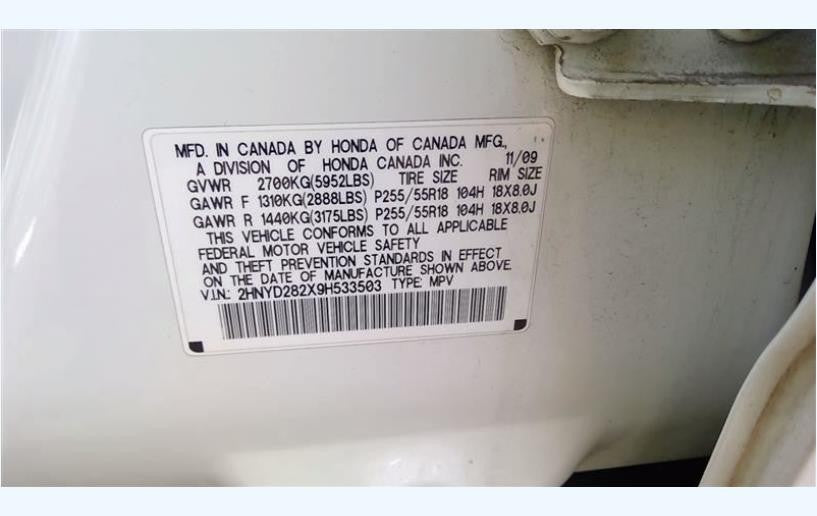 Left Driver Side Front Electric Door Assembly Fits 2007-2013 Acura MDX 3.7L AWD