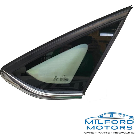 Rear Passenger Side Quarter Glass Fits 2013 Ford Fusion Titanium Sedan 2.0L