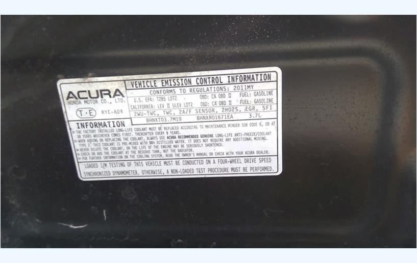 Passenger Side Front Electric Door Assembly Fits 2007-2013 Acura MDX 3.7L