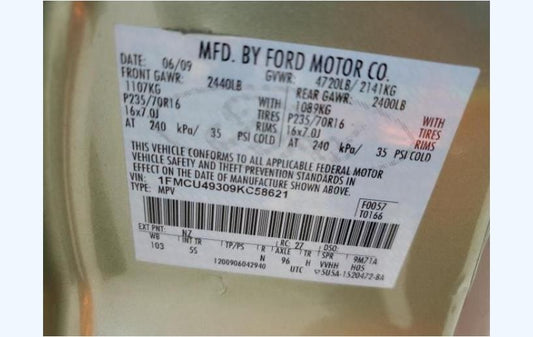 Driver Side Front Electric Door Assembly Fits 08-12 Ford Escape Mercury Mariner