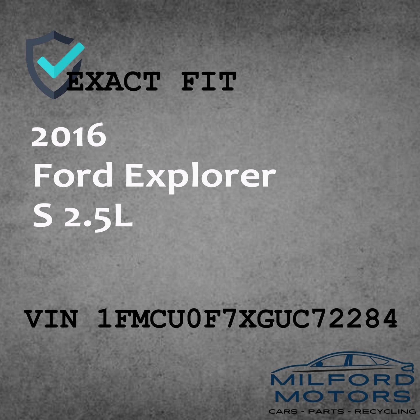 Driver Side View Mirror w/o Blind Spot Alert Fits 2013-2016 Ford Explorer 2.5L