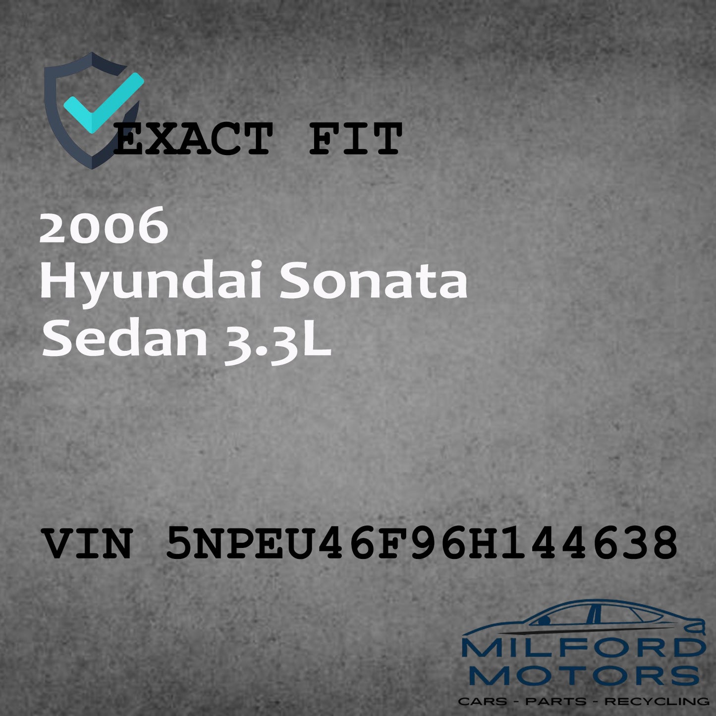 Driver Side Tail Light Lid Mounted Fits 2006-2008 Hyundai Sonata 3.3L