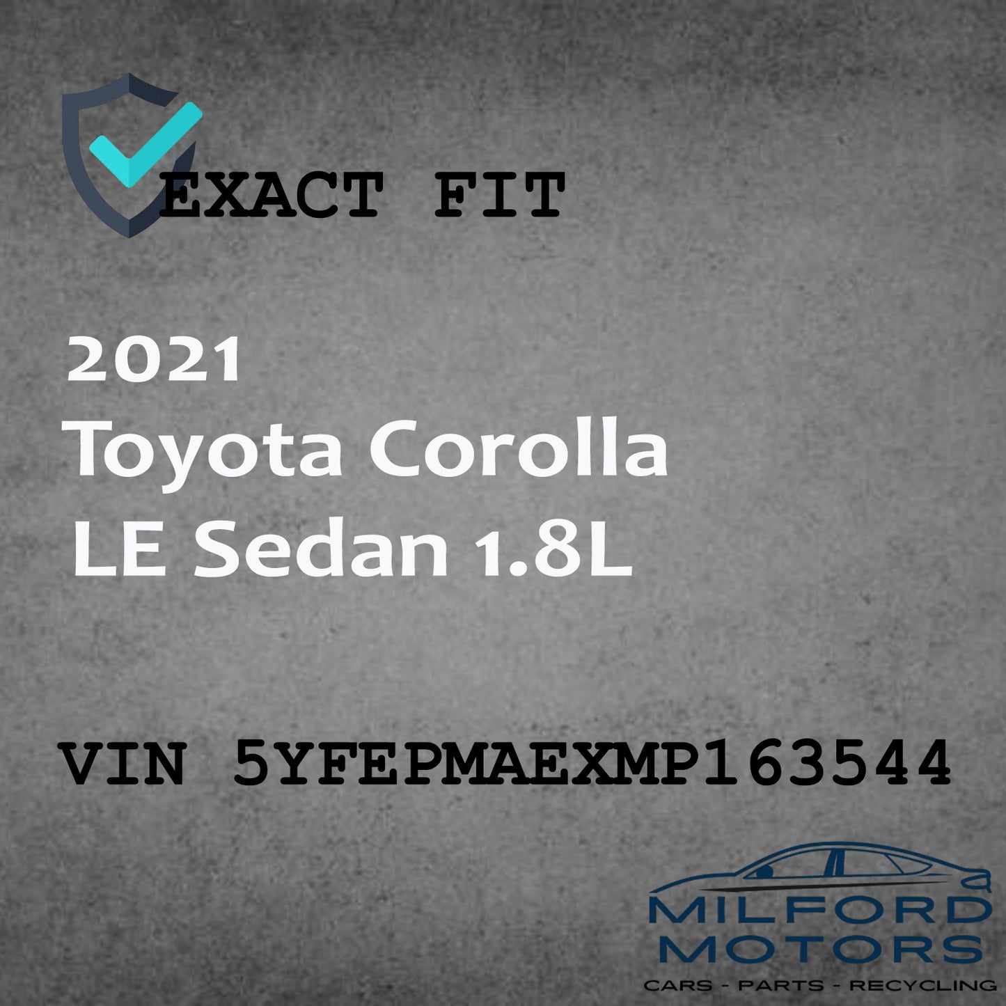 Blue Driver Side View Mirror Non-Heated Fits 2020-2024 Toyota Corolla Sedan 2.4L