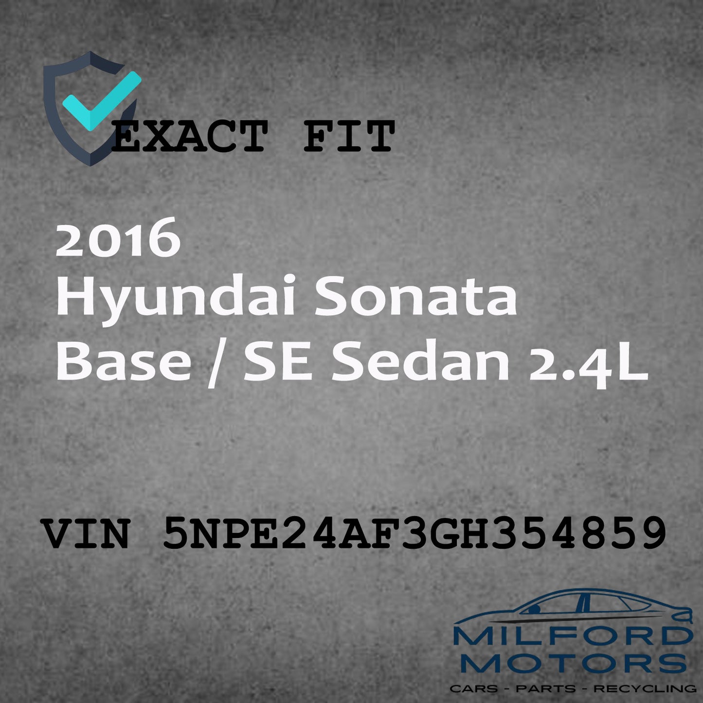 Passenger Side Tail light LID Mounted Fits 2015-2017 Hyundai Sonata 2.4L
