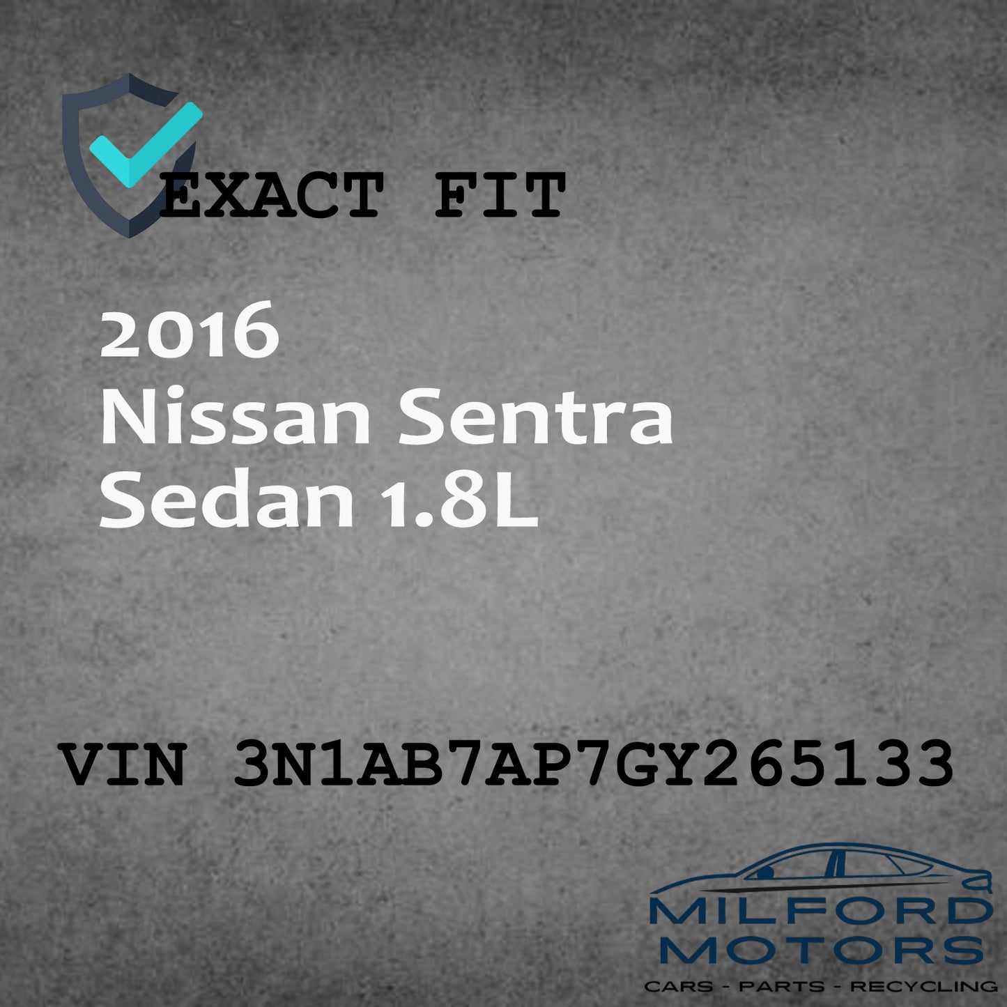 Passenger Side View Mirror w/o Turn Signal Fits 2016-2019 Sentra 1.8L