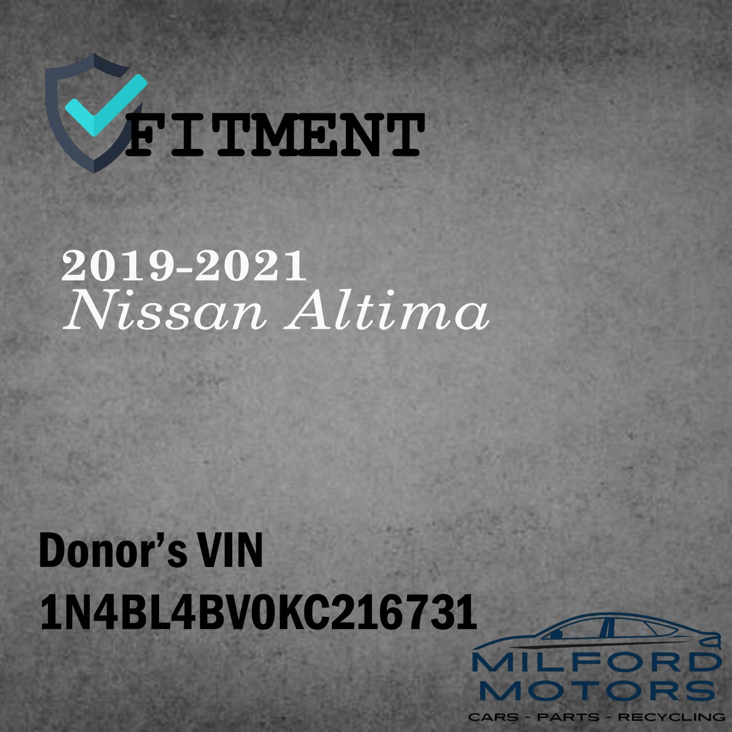 Engine ECM Valve Control Fits 2019-2021 Nissan Altima 2.5L ID 237F0 6CA2A