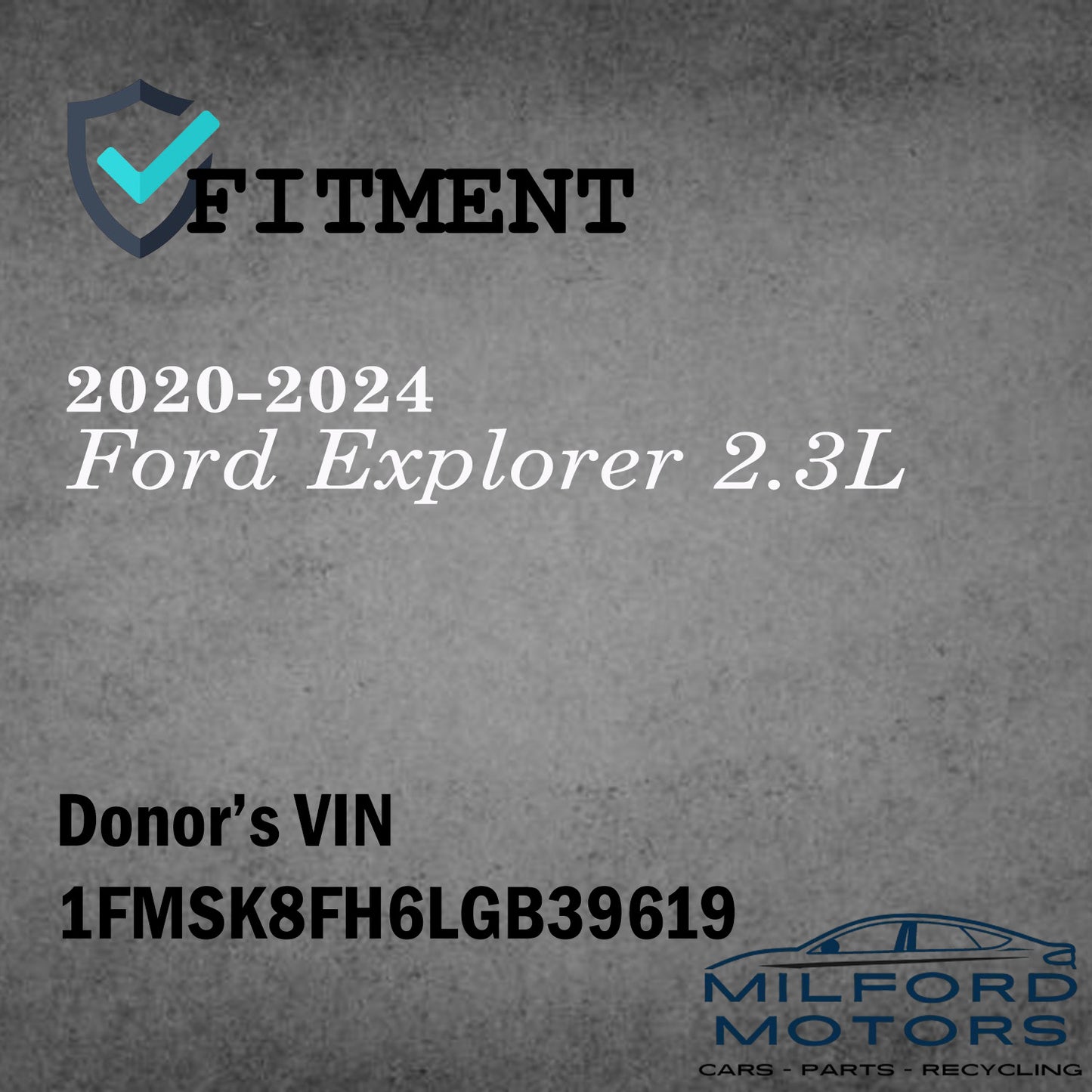 Driver Side LED Fog Light Fits 2020-2024 Ford Explorer 2.3L