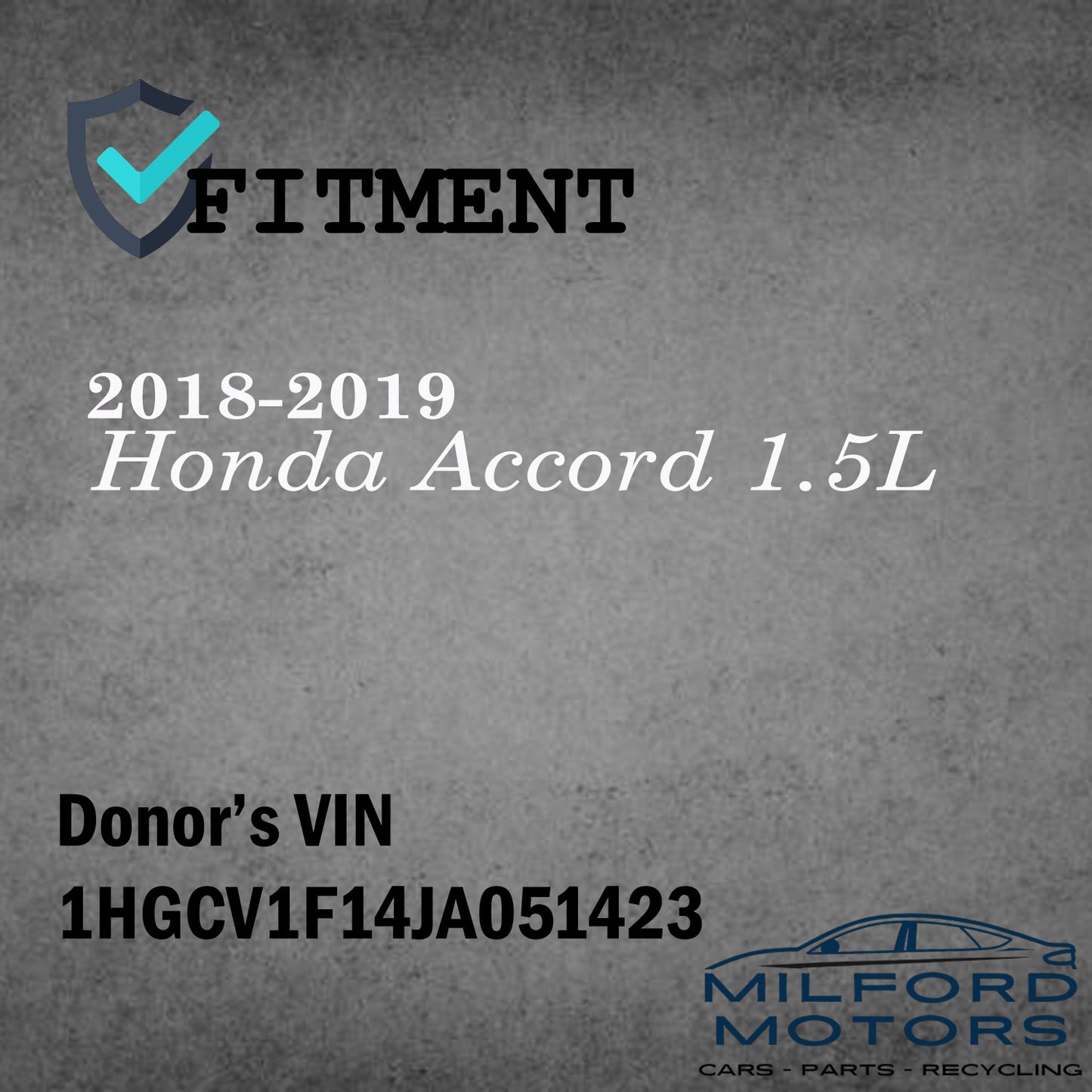 Engine ECM Electronic Control Module Fits 2018-2019 Honda Accord 1.5L