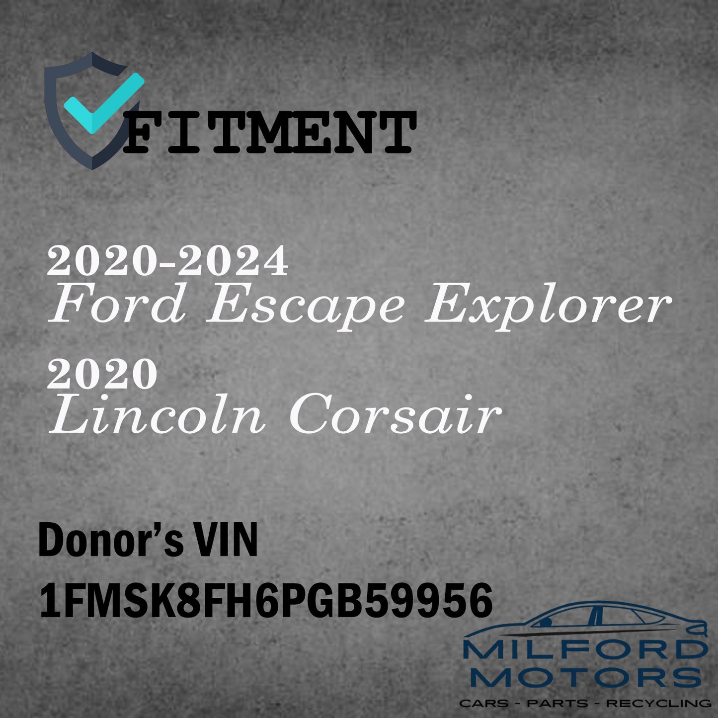 Chassis ECM Door Liftgate ID JX7T-14B673-BB Fits 2020-2024 Explorer Escape 2.3L