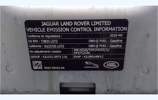 2019 Land Rover Range Rover Velar OEM Throttle Body Assembly 2.0L Gasoline 22,000 Miles 337-10039