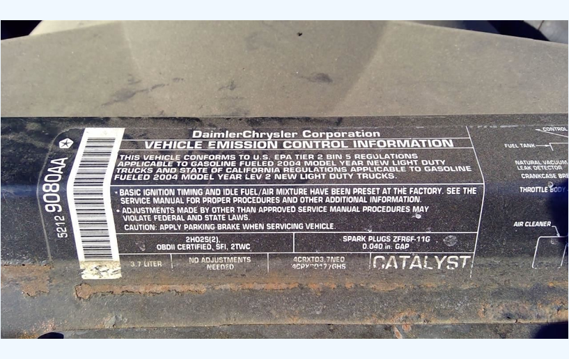 Used OEM Engine – 2004 Dodge Dakota / Durango / Ram 1500 / Jeep Liberty 3.7L V6 – VIN K – 159,000 Miles
