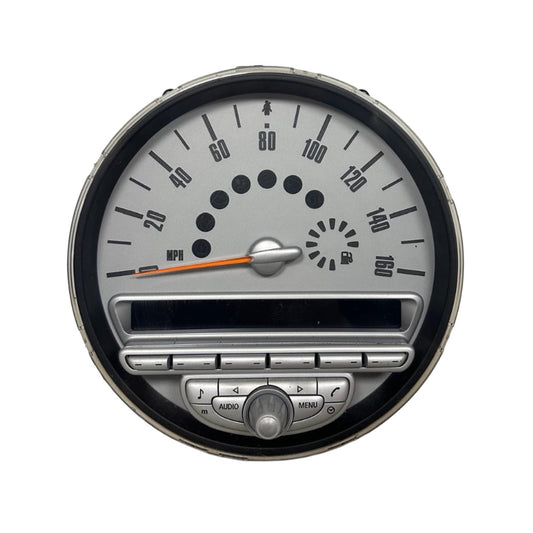 Used OEM Tachometer Instrument Cluster Gauge - Silver Bezel - 2007-2010 Mini Cooper / Clubman - 143,112 Miles
