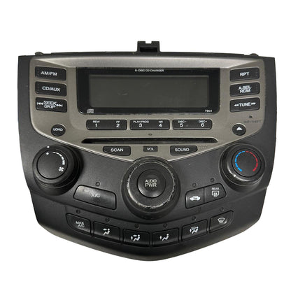 2003-2007 Honda Accord Used OEM AM/FM 6 Disc CD Radio Stereo 120W Automatic Climate Control 39050SDAA50ZA