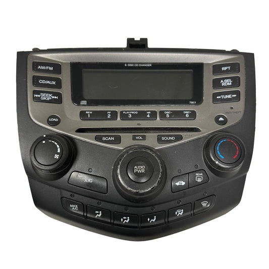 2003-2007 Honda Accord Used OEM AM/FM 6 Disc CD Radio Stereo 120W Automatic Climate Control 39050SDAA50ZA
