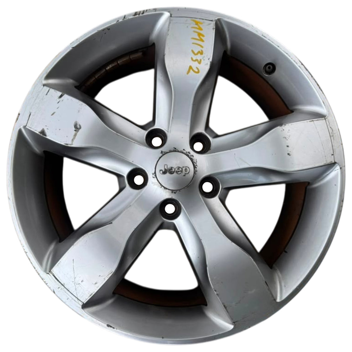 Used 2017–2019 Jeep Grand Cherokee 18x8 Aluminum Wheel — Tech Gray — 5 Lug — OEM 5XK991STAB